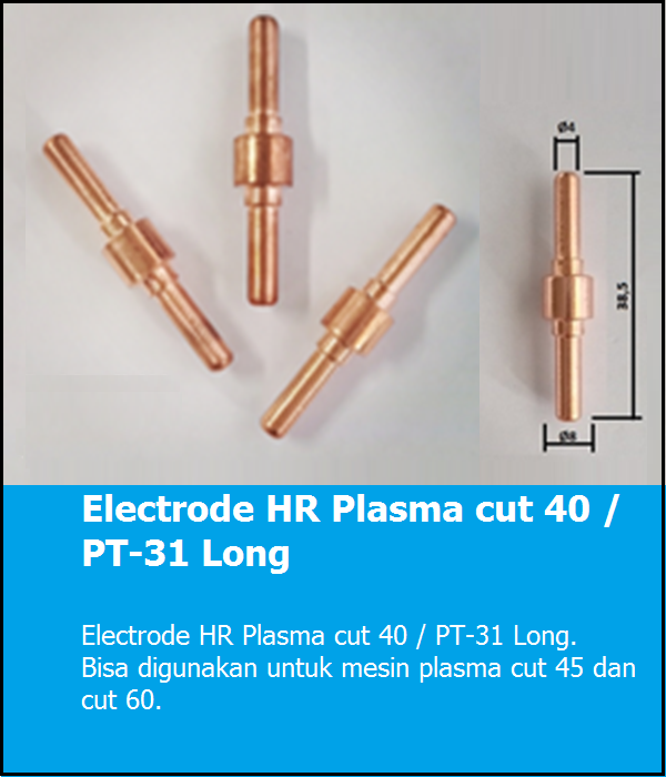 Electrode HR Plasma Cut 40 PT-30 Long