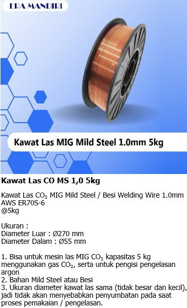 Kawat Las CO MS 1.0 5kg Gmr 3