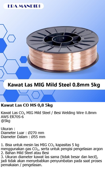 Kawat Las Co MS 0.8 5Kg. gmr 1